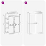 Storage Cabinet Black 90 x 40 x 140 cm Steel 3406160