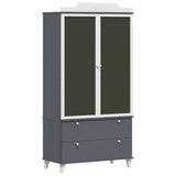 Wardrobe with Chalkboard Grey and White 90 x 45 x 180 cm 42003037