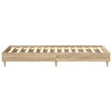 Bed Frame No Mattress Sonoma Oak 75x190 cm Small Single Engineered Wood 861095