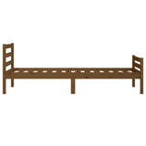 Bed Frame without Mattress Honey Brown Solid Wood 75x190 cm Small Single 814782