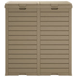 Outdoor Garbage Bin Light Brown 78x41x86 cm Polypropylene 364174