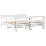 Bed Frame without Mattress White 180x200 cm Super King Solid Wood Pine 3306256
