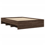 Bed Frame Brown Oak Engineered Wood Double Bed Frame 3295666