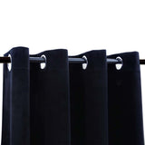 Blackout Curtains with Rings 2 pcs Velvet Black 140x225 cm 134489