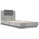 Bed Frame with Headboard Concrete Grey 80 x 200 cm 3429578
