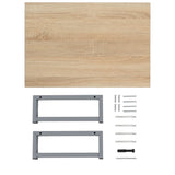 Two Piece Bathroom Furniture Set Ceramic Oak 279330