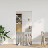 Folding Pet Fence 2 pcs Concrete Grey 100.5 x 38 x 70 cm 8005959