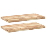 Floating Shelves 2 pcs 60x40x4 cm Untreated Solid Wood Acacia 3279472
