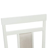 Dining Chair 2 pcs White and Natural Solid Rubber Wood 42020506