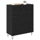 Sideboard Black Oak 69.5 x 34 x 90 cm Engineered Wood and Iron 881497