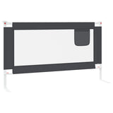 Toddler Safety Bed Rail Dark Grey 140x25 cm Fabric 10228