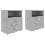 Bed Cabinets 2 pcs Concrete Grey 50x32x60cm 803281