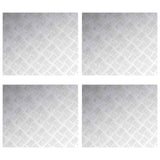 Stair Tread Rectangular 4 pcs Silver 60 x 50 cm Aluminium 4104350