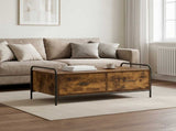 Coffee Table Smoked Oak 99.5 x 49 x 41 cm Engineered Wood 8013610