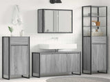 Bathroom Furniture Set with Drawer Grey Sonoma Engineered Wood 3403049