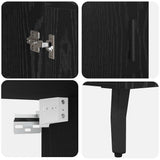 Highboard 2 pcs Black Oak Engineered Wood 3416088