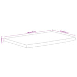 ZNTS Wall Shelf 70x40x2.5 cm Rectangular Solid Wood Acacia Live Edge 370249