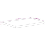 ZNTS Wall Shelf 70x40x2.5 cm Rectangular Solid Wood Acacia Live Edge 370249
