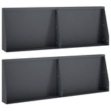 Retaining Wall 4 pcs 60 x 12 x 40 cm Steel Anthracite 3449081
