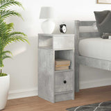 ZNTS Bedside Cabinet with Drawer Concrete Grey 25x31x66 cm 858620