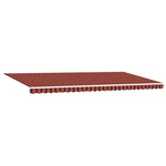 Retractable Awning Manual Orange and brown 600 x 300 cm Fabric 3331593