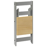 Dining Chairs Foldable 4 pcs Corona Grey Solid Wood Pine 4013438