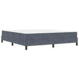 Box Spring Bed with Mattress Dark Grey 180 x 220 cm Fabric 3398804