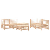 6 Piece Garden Lounge Set Solid Wood Pine 3186200