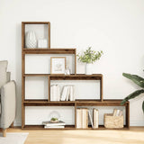 Room Divider Bookcase 4-Tier Old Wood 143.5x29x143.5 cm Engineered Wood 858001