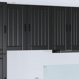 Wall Cabinet LUCCA Black 50 x 31 x 80 cm Engineered Wood 885036
