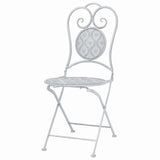 Garden Furniture Set Greyish white Powder-coated steel Medium 43150