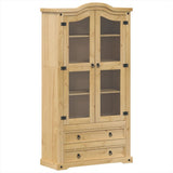 Glass Display Cabinet Corona 99x43x187 cm Solid Wood Pine 4005682