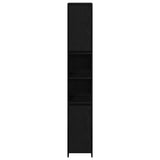Bathroom Cabinet Black Oak 30 x 30 x 183.5 cm Engineered Wood 862505