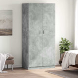 800634 Wardrobe Concrete Grey 90x52x200 cm Engineered Wood