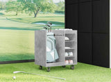 Golf Cabinet with Wheel Plain Concrete Grey 65 x 45 x 98 cm 899450