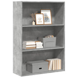 Bookcase Concrete Grey 80x30x114 cm Engineered Wood 857934