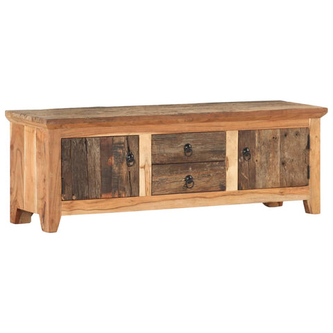 ZNTS TV Cabinet 120x30x40 cm Solid Acacia Wood and Reclaimed Wood 320380