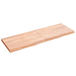 Bathroom Countertop Light Brown 120x40xcm Treated Solid Wood 3156139