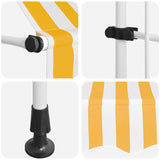 Manual Retractable Awning 100 cm Orange and White Stripes 145831