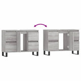 Bathroom Cabinet Grey Sonoma 80x33x60 cm Engineered Wood 831666