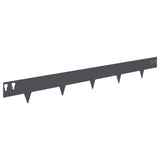 Lawn Edging 20 pcs 100 x 12 cm Steel Anthracite 8008527