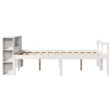 Bookcase Bed without Mattress White 160x200 cm Solid Wood Pine 3321974