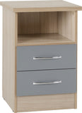 ZNTS Nevada 2 Drawer Bedside 100-103-053