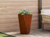 Planter 2 pcs Rusty 30 x 30 x 75 cm Weathering Steel 883779