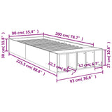 Bed Frame without Mattress Sonoma Oak 90x200 cm 3280610