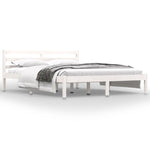 Bed Frame without Mattress 150x200cm White King Size 810436