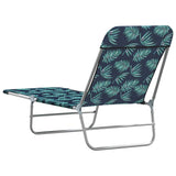 Sunlounger Set of 2 Leaf Pattern 310346