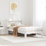 Bed Frame with Headboard without Mattress White 90x190 cm Single 3306775