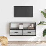 TV Cabinet Grey Sonoma 80x31x39.5 cm Engineered Wood and Metal 848922