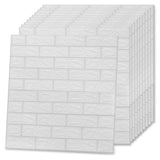 ZNTS 3D Wallpaper Bricks Self-adhesive 20 pcs White 150719